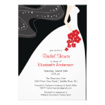 Graceful Bride Bridal Shower Invitation Red