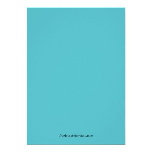 Graceful Bride Bridal Shower Invitation Turquoise
