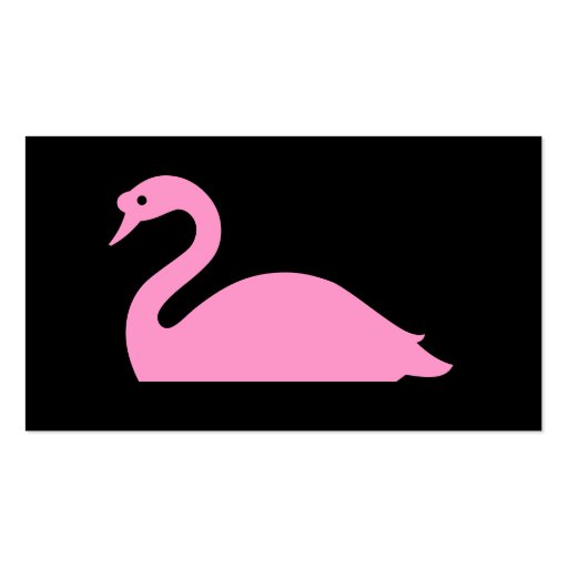 Graceful Pink Swan Front & Back ~ BUSINESS CARD (back side)