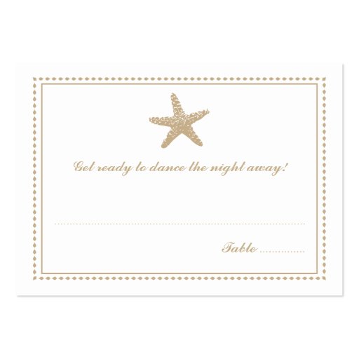 Graceful Starfish | Seating Escort Card Business Card (front side)