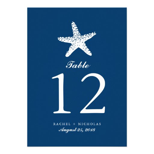 Graceful Starfish | Table Number Invite