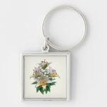 Graceful White Lilies Key Chain