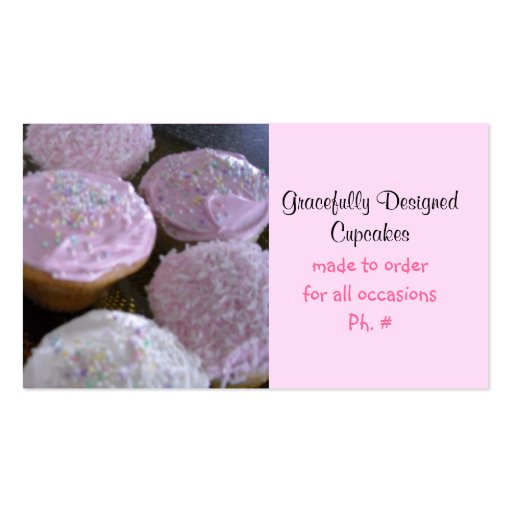 Gracefully Designed Cupcakes Business Card (front side)
