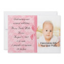 Gracefully Pink Baby Announcements zazzle_invitation