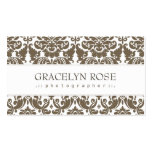Gracelyn Brown Damask Chic Business Card business cards