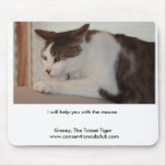 Gracey, The Tiniest Tiger Mouse Pad mousepads