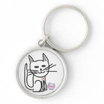 Graceys' Valentine Happy Cat Key Chain