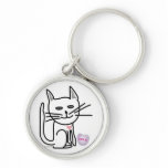 Graceys' Valentine Happy Cat Key Chain
