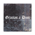 Gracias a Dios - scratches (white) magnets