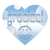 Gracias! Argentina Flag Colors Pop Art Heart Sticker