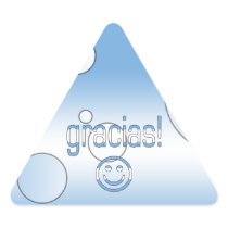 Gracias! Argentina Flag Colors Pop Art Triangle Sticker