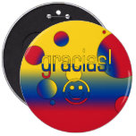 Gracias! Colombia Flag Colors Pop Art Pin