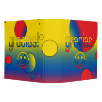 Gracias! Ecuador Flag Colors Pop Art Binders