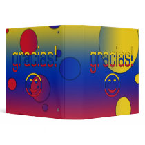 Gracias! Venezuela Flag Colors Pop Art Binder