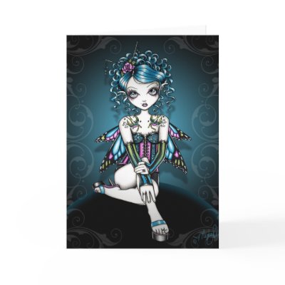 GRACIE Gothic Couture Corset Fairy Card by mykajelina