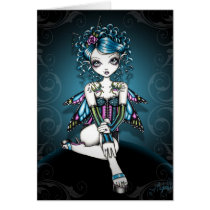 myka, jelina, gracie, faerie, fairie, fairy, faery, fae, couture, corset, gothic, angel, tattoo, teal, purple, magical, guardian, butterfly, vector cards, art, Card with custom graphic design