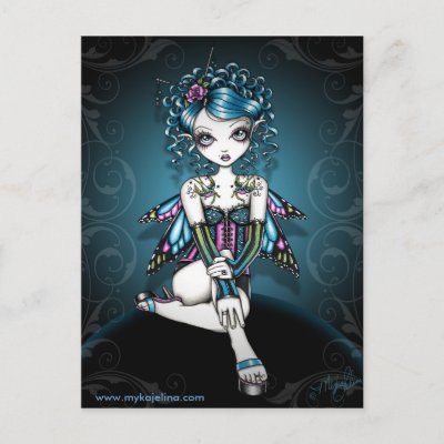 Gracie Gothic Couture Corset Fairy Postcard