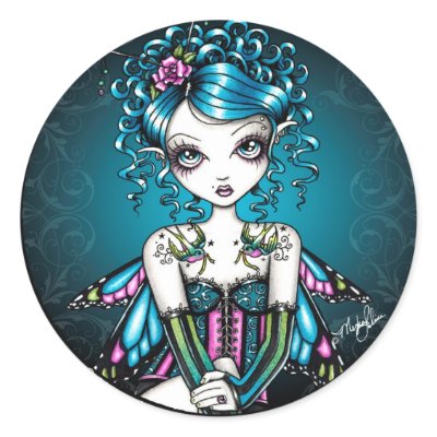 Gracie Gothic Couture Fairy Stickers by mykajelina