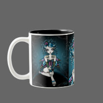 "Gracie" Gothic Couture Swallow Tattoo Fairy Mug by mykajelina "Gracie" Gothic Couture Swallow Tattoo Fairy Mug