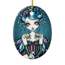 gracie, swallow, tattoo, fairy, faerie, fantasy, art, faery, big, eyed, myka, jelina, mika, faeries, Ornament with custom graphic design