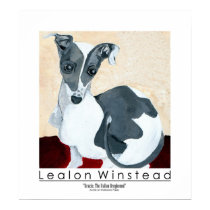 Gracie, The Italian Greyhound posters by Lealon Gracie, The Italian Greyhound posters