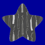 GRAD02 GRADUATION TASSELS BLACK WHITE GRAYS DIGITA stickers
