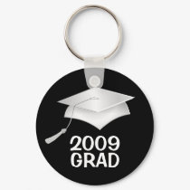 Grad 2009 Key Ring - Silver and Black keychains