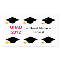 Grad 2012 Grad Cap Table Place Card Business Card