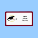 Grad Cap Tilt w/ School Colors Red And Gold labels