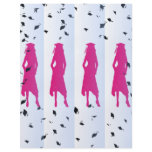 Grad Female Silhouettes Blue Vertical Stripe flyers