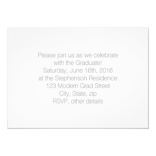 Grad Modern Cutout Photo Graduation Annoucnement 5x7 Paper Invitation Card