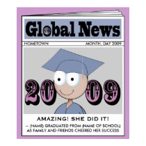 Grad News light skin female posters