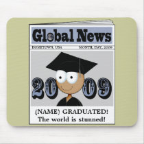 Grad News male brown mousepads by marilynstraus Grad News male brown mousepads