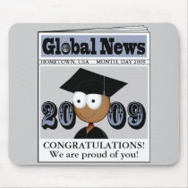 Grad News male dark mousepads by marilynstraus Grad News male dark mousepads