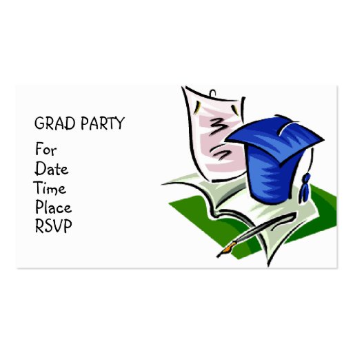 GRAD PARTY - Customize Business Card (front side)