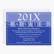 Grad Tiles Invitation (Blue) invitations