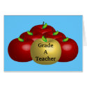 Grade A Teacher Golden Apple Card