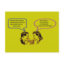 Grade School Shakedown Recession Humor Postcards