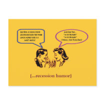 Grade School Shakedown Recession Humor Postcards