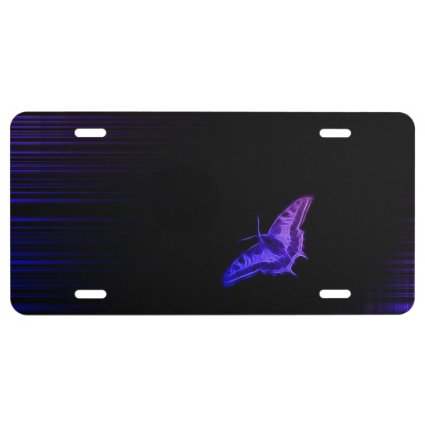 Gradient Butterfly License Plate