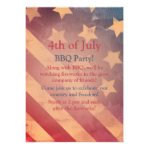 Gradient Flag 4th of July Party Invitation
