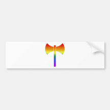 Gradient Labrys Bumper Stickers