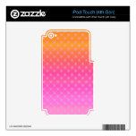 Gradient Pink and Orange Fleur de lis Decal For iPod Touch 4G