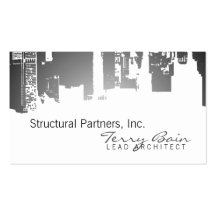 Gradient Upside Downtown Architect Business Card Template