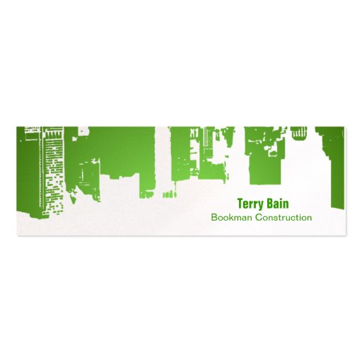 Gradient Upside Downtown Horizontal Skinny Business Card Templates