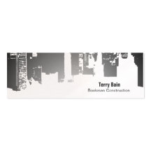 Gradient Upside Downtown Horizontal Skinny Business Card