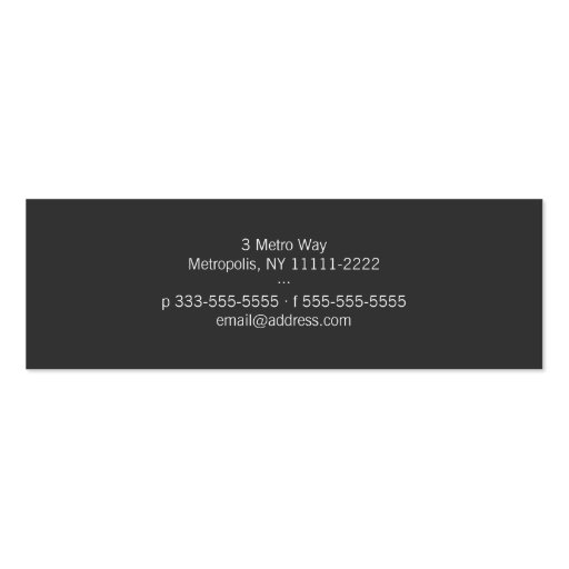 Gradient Upside Downtown Horizontal Skinny Business Card Template (back side)