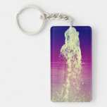 Gradient water jet acrylic key chain