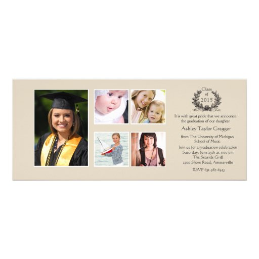 Grad's Multi-photo Graduation  Invitation