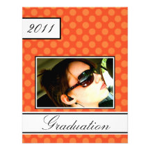 Graduación del fiesta de casa abierta del naranja  invitaciones personales 